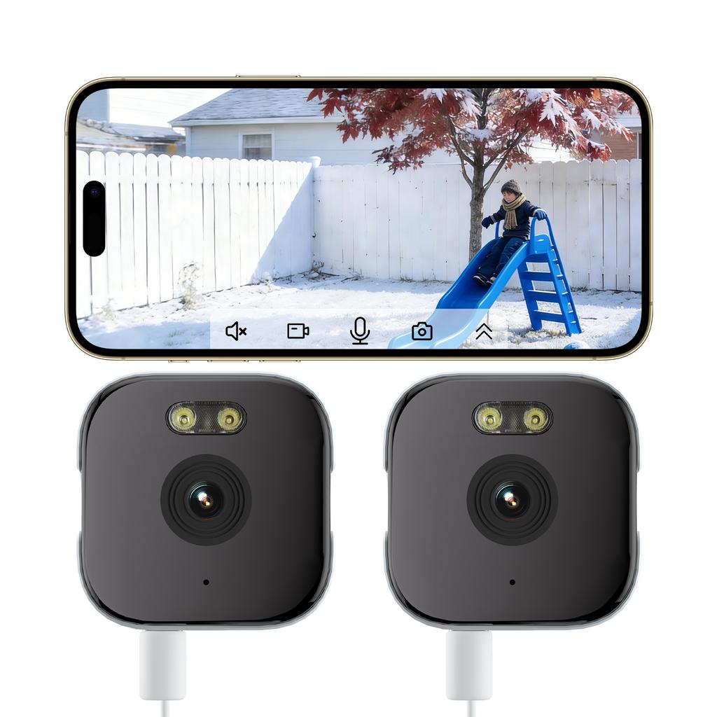 Fensterkamera – Ersetzt Außenkameras | 2,4/5-GHz-WLAN | 3 MP HD | Vollfarb-Nachtsicht durch das Fenster