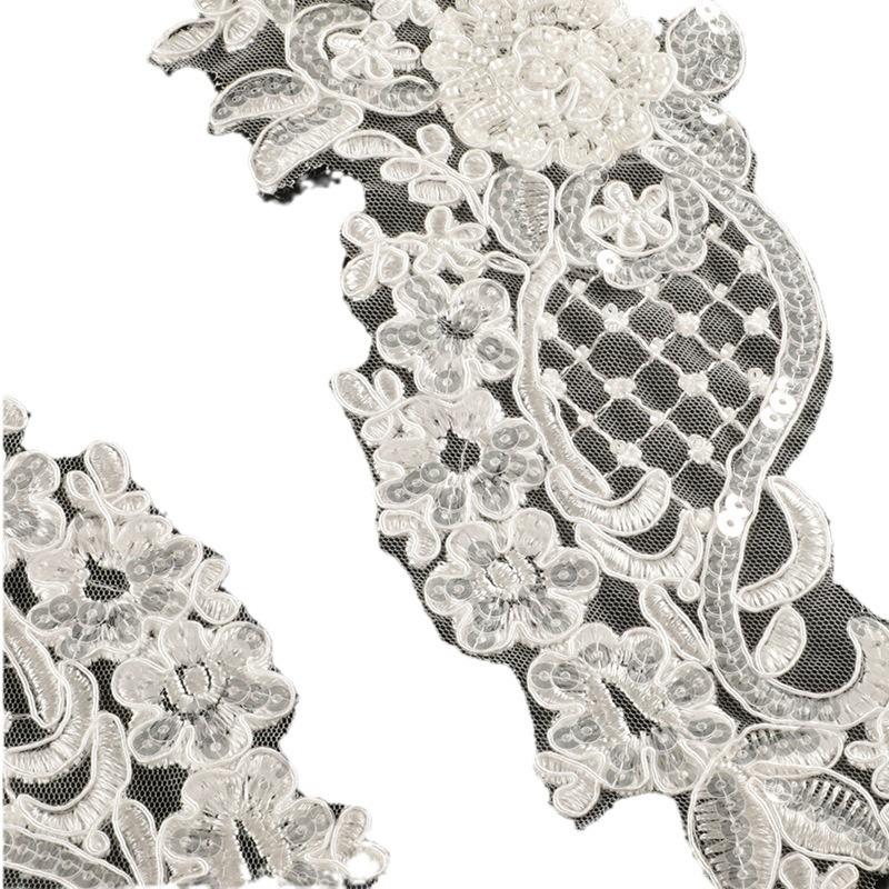 Accesorii Rochie de Mireasă Mărgele Plasă Floare Dantelă Broderie Autocolant Accesorii Bijuterii DIY Patch Autocolant Autocolant Pânză