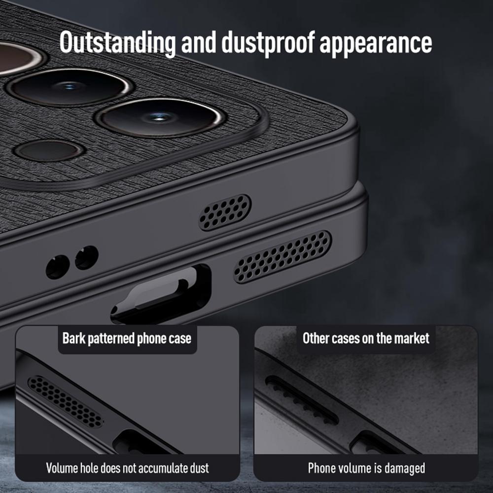 For Vivo iQOO Z10x 5G Case Wood Texture PU Leather Coated PC TPU Phone Cover