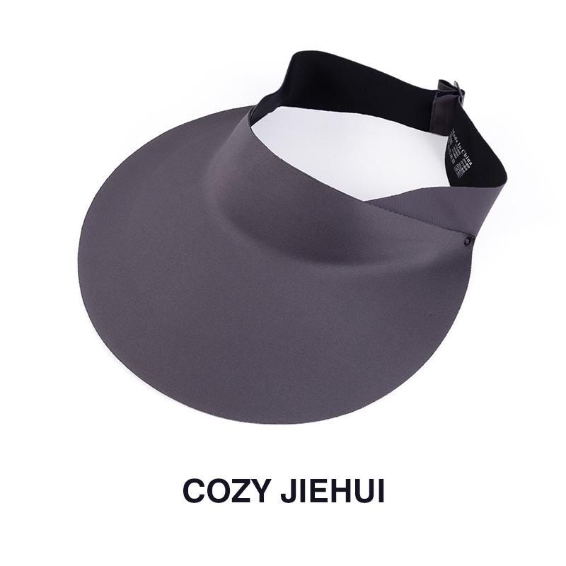 Traceless sun hat women's foldable empty top hat summer UV protection large brim sun hat student sun hat