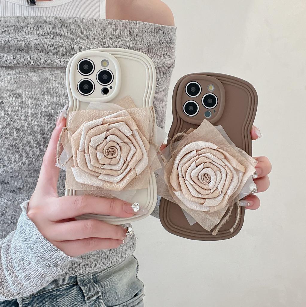 Autumn and Winter Retro Dry Rose for iPhone16 Apple 17Pro Max Mobile Phone Case 15/14 Wave Soft Case