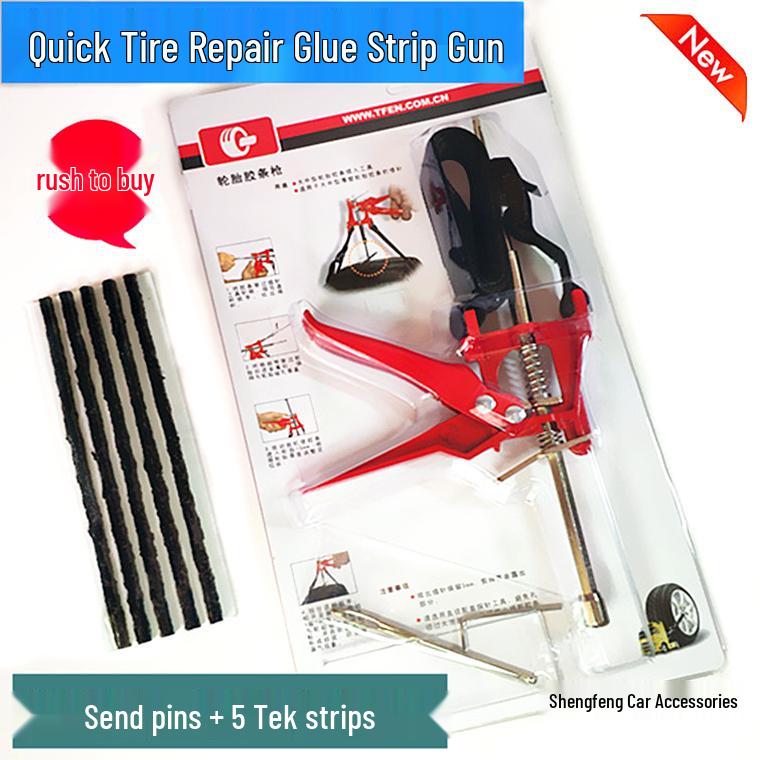 Car and Motorcycle Electric Tire Repair Kit with Quick Strip Gun
