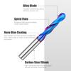 R3.175 Ball Head 8mm 1/4 Shank 1PC Tungsten Steel Drill Bit Nano Blue Coated Cutter Carbide Router Bit CNC End Milling Bit