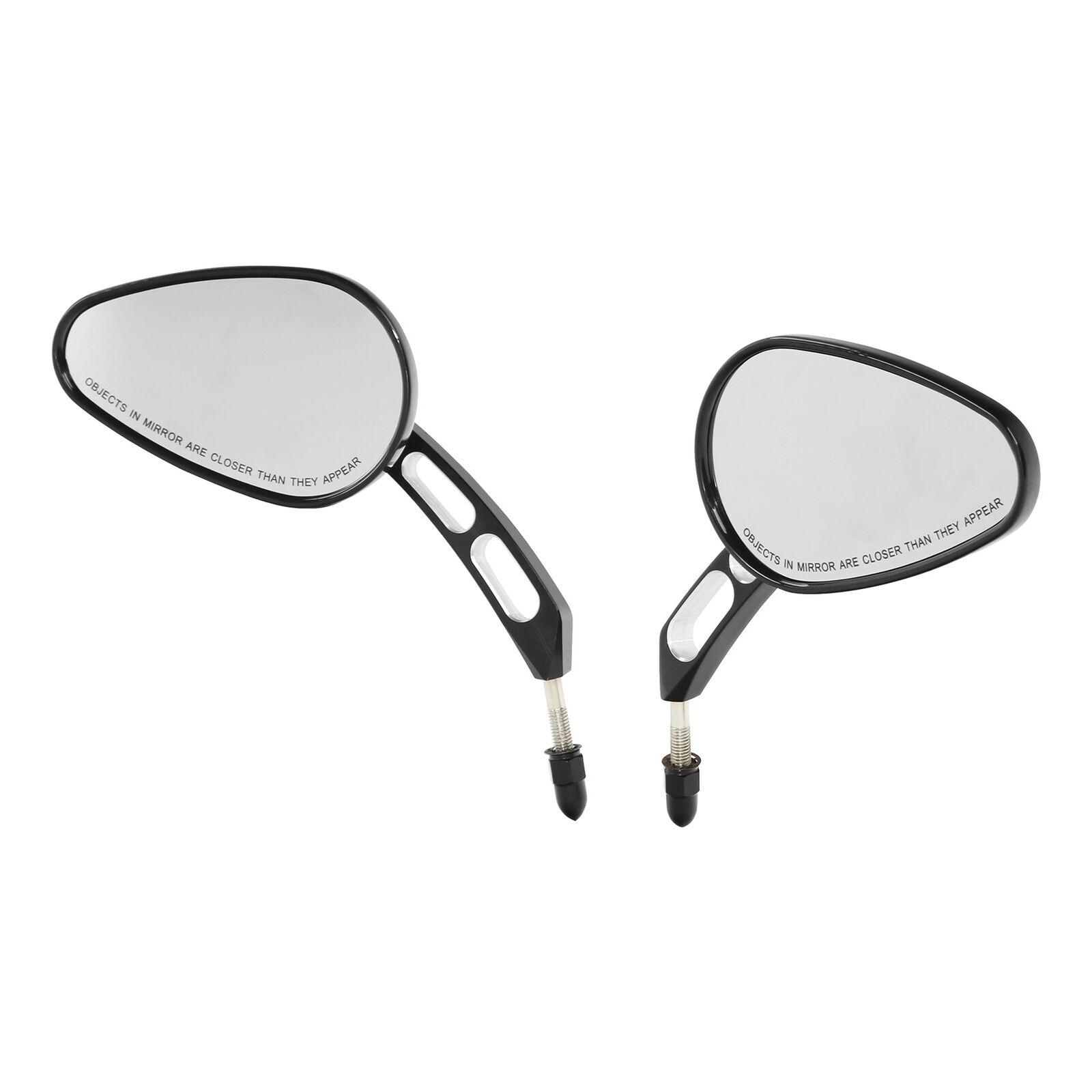 Motorcycle 8MM Rear View Mirrors For Harley Touring CVO Road King Sportster XL883 XL1200 Cafe Racer Accessories чёрный