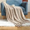Scandinavian Solid Colour Summer Cooling Throw Blanket Ultra Soft Knitted Woolen Sofa Cover Blanket Shawl Bed Tail Towel For Office Home
