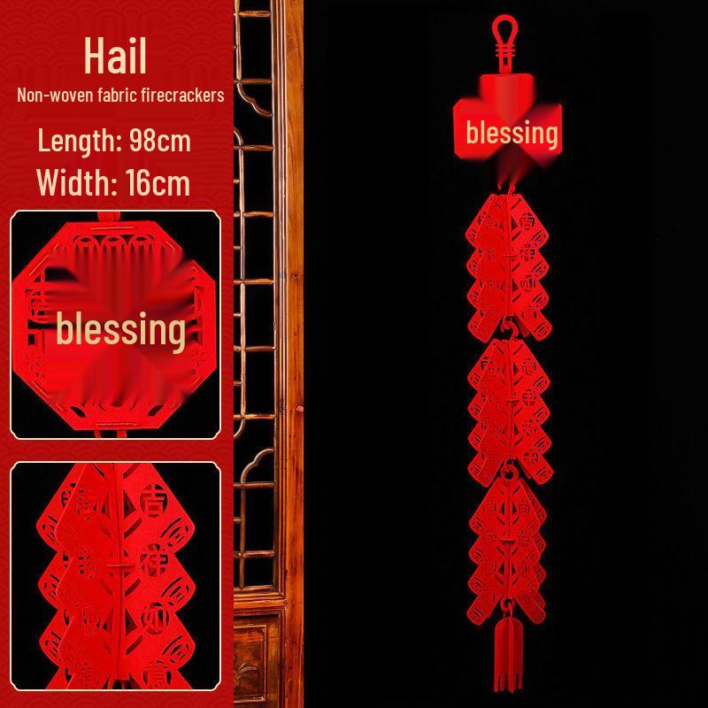 

Year of the Horse 2026 New Year Fu Character Firecracker Pendant - Atmosphere Decoration for Living Room or Entrance