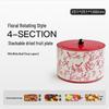 New Year Floral Bird Stackable Rotating Snack Plate for Living Room