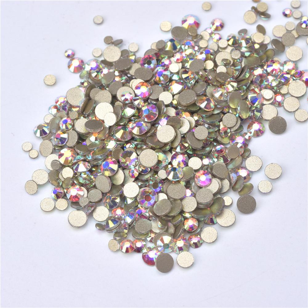 Style Bulk Flat Back Crystal Non Hot Fix ab Glass Rhinestones Ss20 for Nail Art