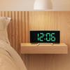 Creative large-screen curved LED home digital mirror clock ornament, multi-functional desktop luminous electronic clock