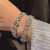 Bracciale Buccellati Margherita Italiano per Uomo e Donna con Rubino GD Bracciale di coppia abbinato a crisantemo con diamanti e design aperto