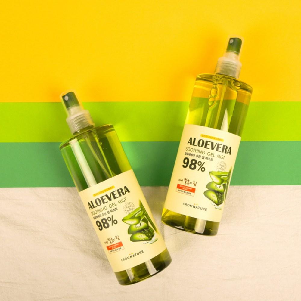 From Nature Gel Brume Apaisant Aloe Vera 98% 500 ml, 5 unités