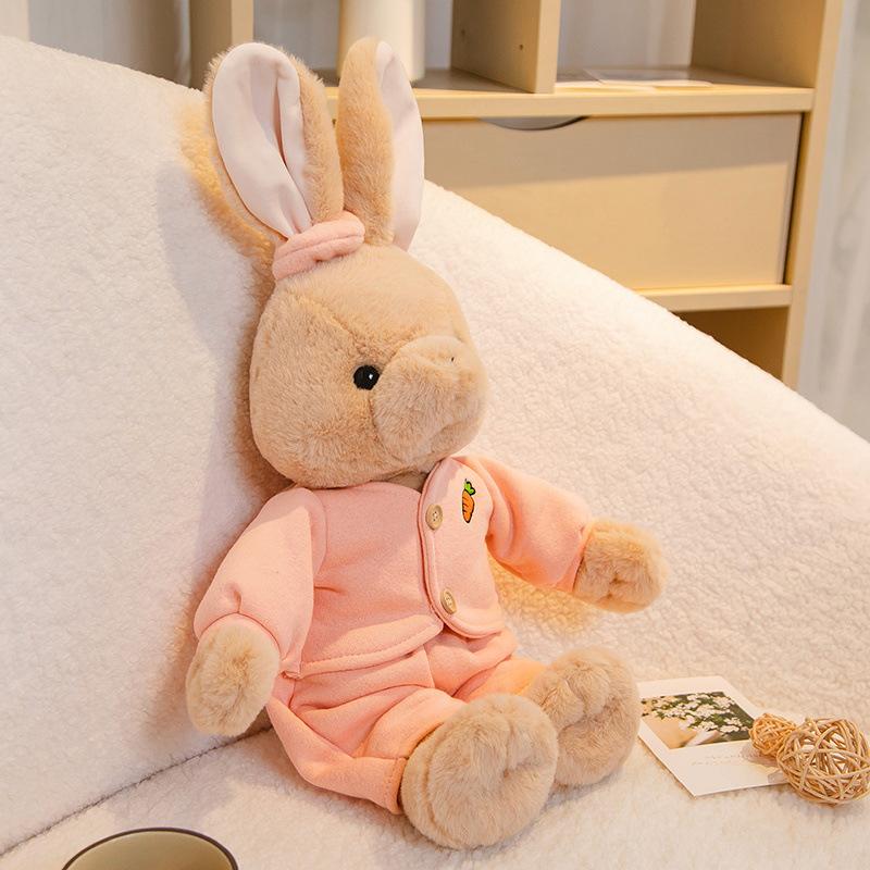 Cartoon Rabbit Doll Plush Toy Girls Bed Doll Sleeping Pillow Grab Machine Doll for Children’s Day Gift