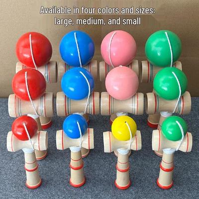 Kendama Skill Ball: Profesionální & Začátečnický Jadeitový Meč Slunce Měsíc Dřevěná Hračka