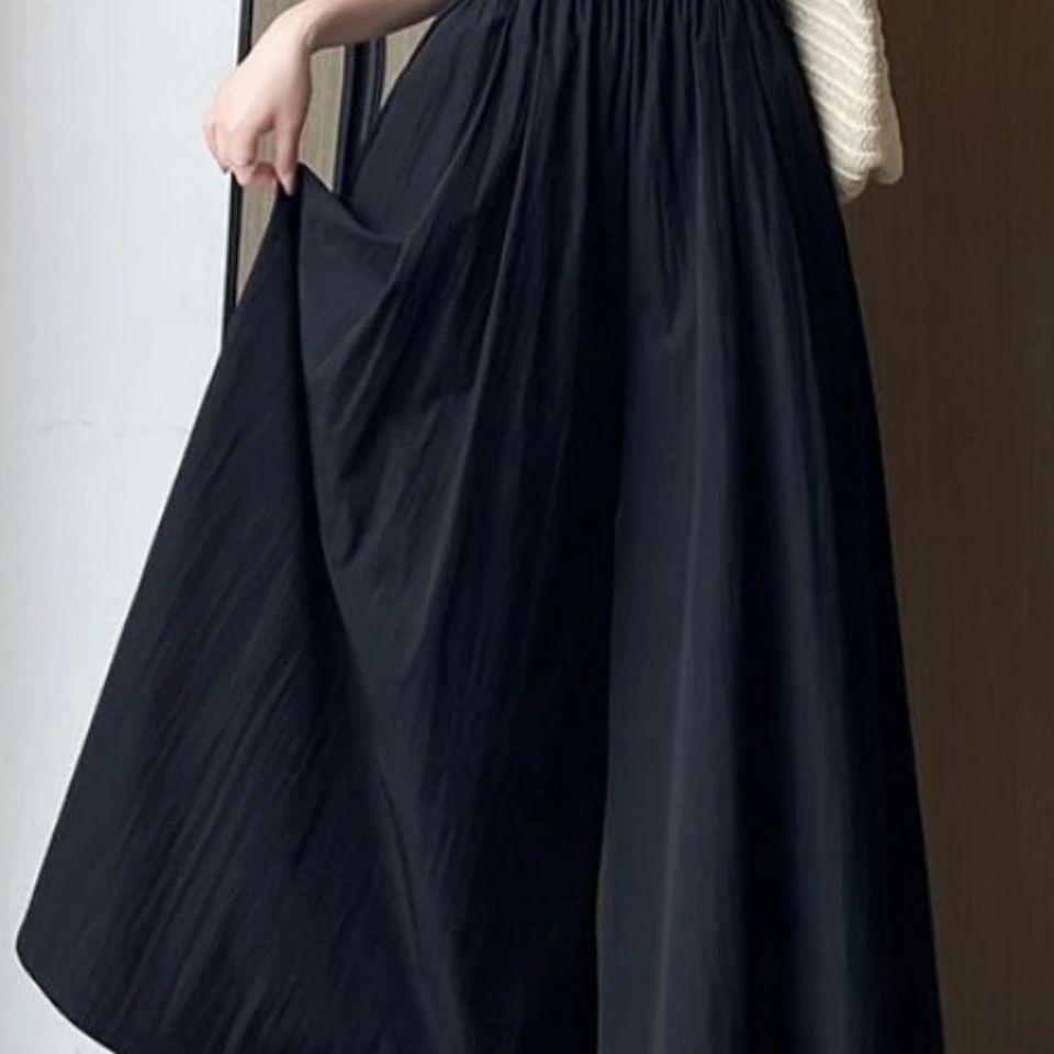 Summer Women's Plus Size Breathable A-Line Wide-Leg Culottes
