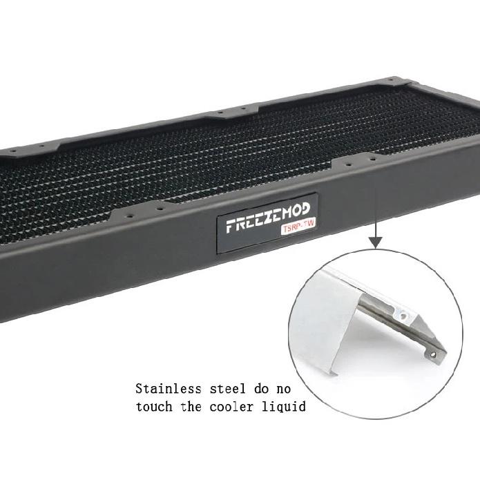 FREEZEMOD computer water cooling Copper radiator 14 flat tube single layer copper fin for 12cm fan. TSRP-TW360