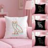 Luxury Drake O-O-Ovo O-Owls Cushion Cover Plush Fabric Soft Double-Sided Printed Sofa Pillow Case Colorfast Home Decor Gift