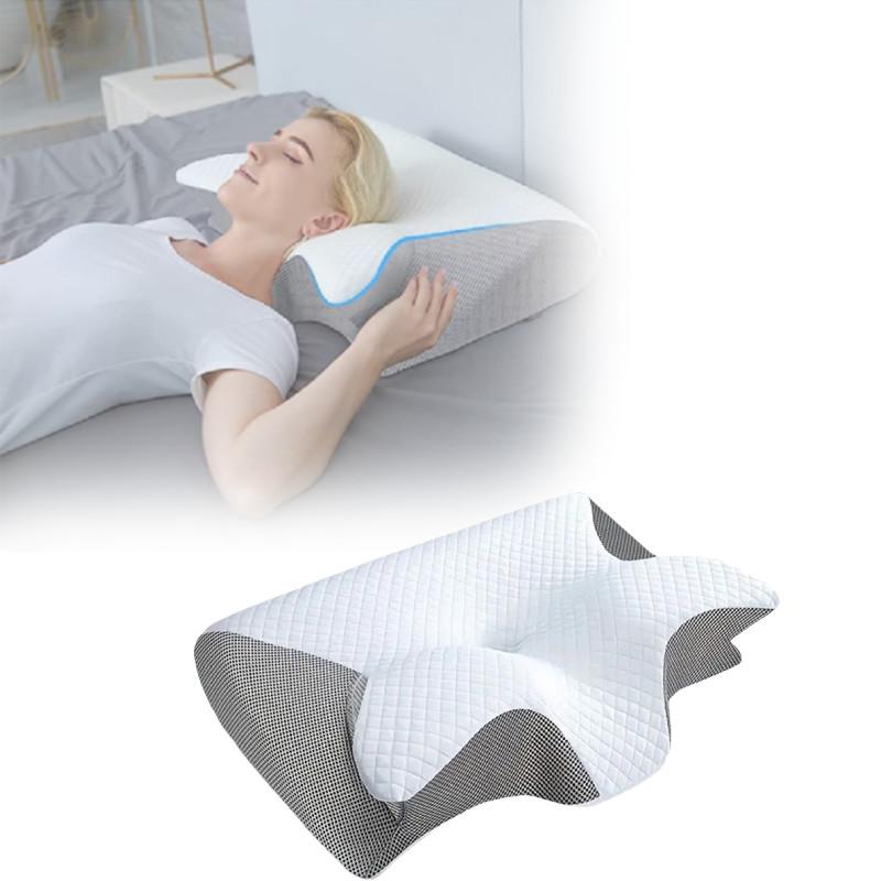 Comfortable Memory Foam Neck Pillow For Home Sleep With Supportive Design And Ergonomic Shape