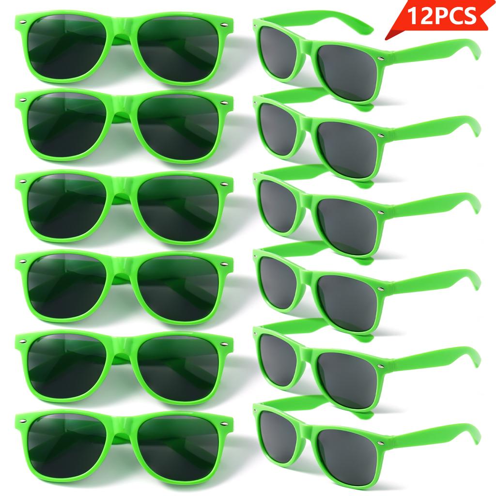 12pcs Stylishable Y2K Rectangular Sunglasses for Daily Use with Full Frame Suitable for Daily Leisure and Activities
