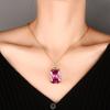New Jewelry Copper Bottom Gold Plated Fashion Imitation Color Treasure Dafang Diamond Gold Pendant Necklace 20 * 28