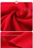 Luxury Red Wool Cashmere Scarf with Custom Embroidery for Corporate Events