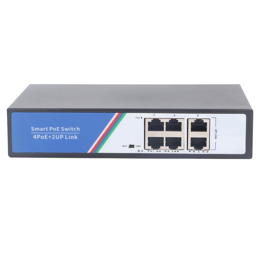 Ethernet Switch 6 Port 12Gbps Switching Capacity Switcher Netzwerk-Splitter Plug and Play 100?240V