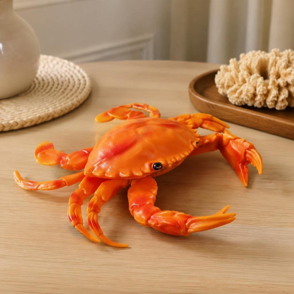Realistic Crab and Soft Rubber Stress Toy with Sound