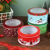 Christmas Santa Claus Tinplate Candy Box Reusable Chocolate Cookie Storage Case Festive Home Gift Packaging Tin