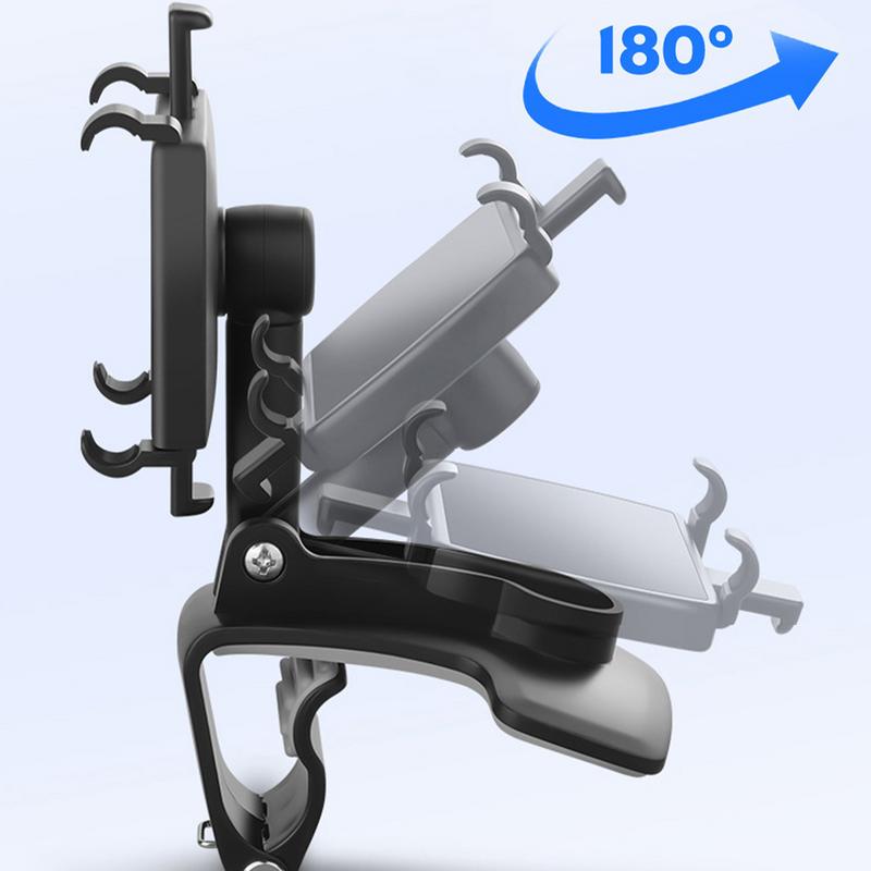 Car Mobile Phone Stand Auto Mobile Phone Bracket Matte Texture Car Phone Stand For Sun Visor Rearview Mirror Home Dashboard