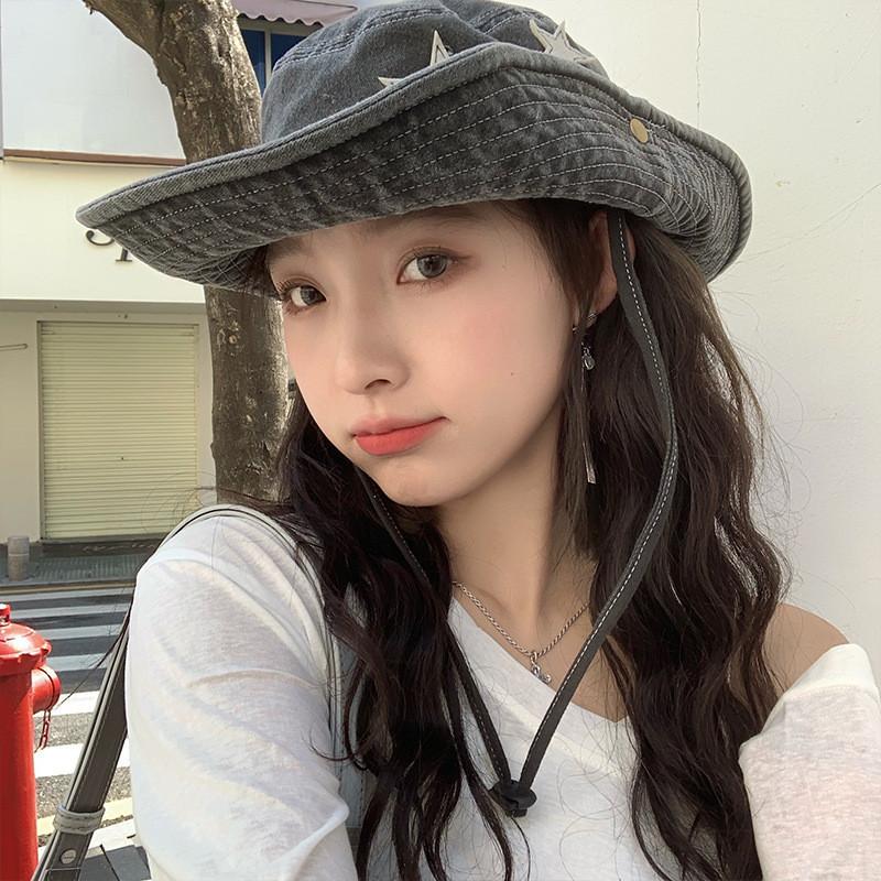 Trendy Western Retro Cowboy Hat For Women Summer Sunshade Sunhat Hiking