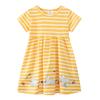 2025 Summer Knit Embroidered Girls' Dress - European & American Style