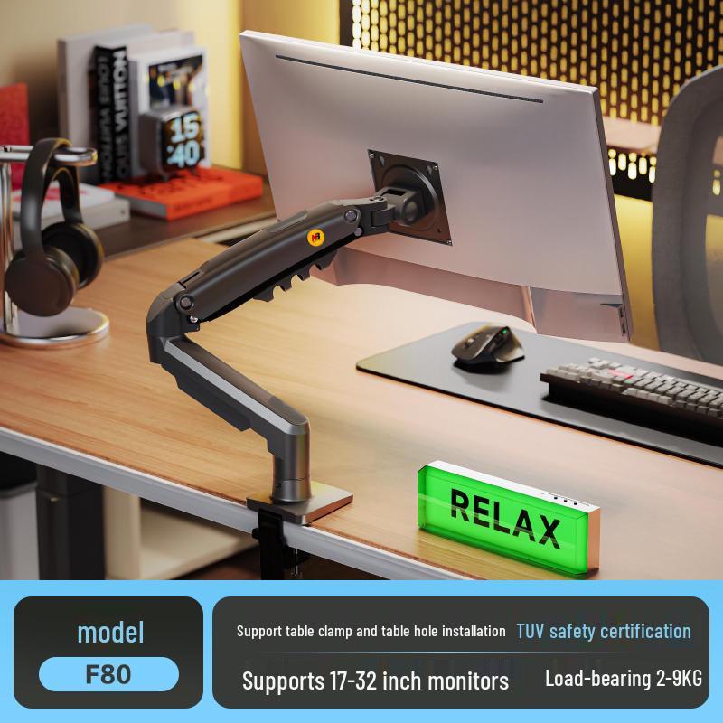 80 Adjustable Monitor Stand with Rotating Cantilever Arm for Desktop