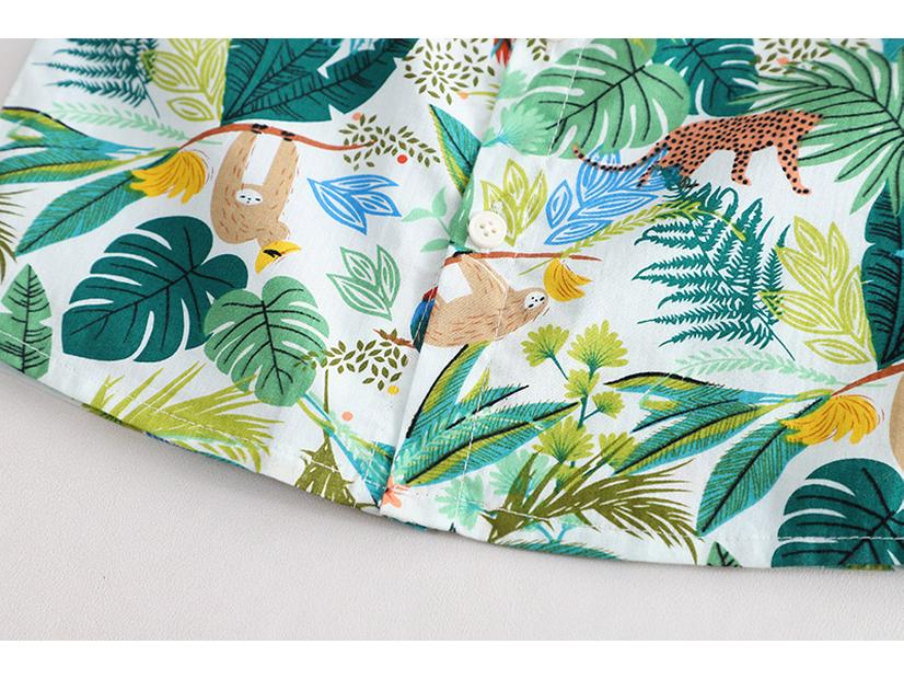 2023 Summer Boys' Korean Short-Sleeve Shirt & Denim Shorts Set