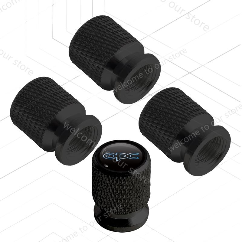 4Pcs/Set For OPC Line LOGO Badge Opel Corsa Ampera Astra Adam Mokka Vauxhall Vectra Car Wheel Tire Valve Caps Tyre Stem Covers