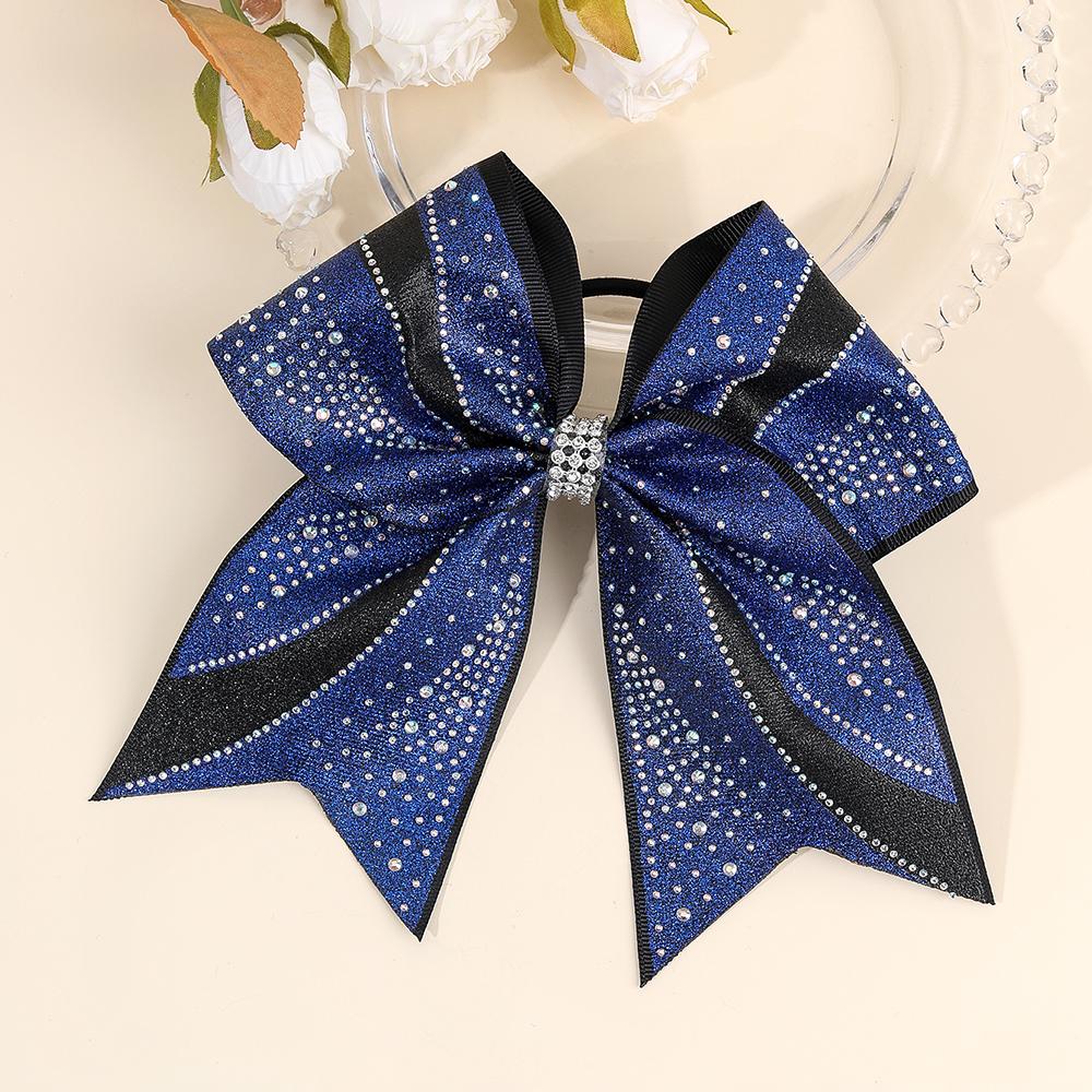Glitter Rhinestone Large Bow Hair Band For Girls Women Sweet Shiny Crystal Rubber Bands Hair Elastics Daily Party Accessories