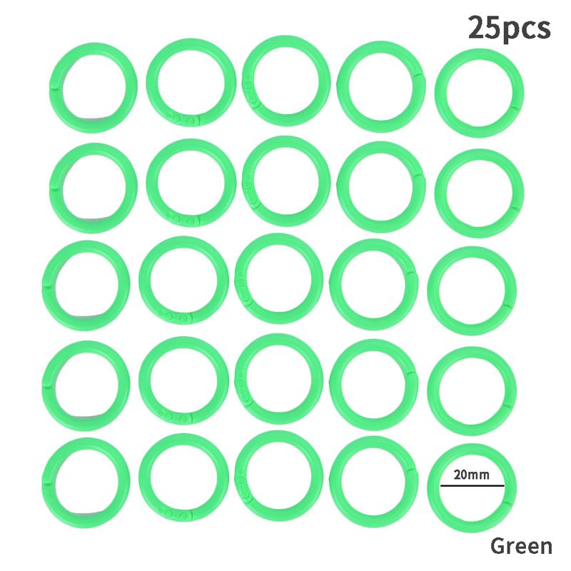 25Pcs Plastic Ring Binder Diy Albums Loose-Leaf Book Hoop Opening Binding Supply