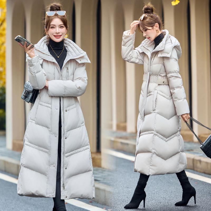 

Женская пуховая куртка с капюшоном - Зимнее тепло и стиль YJ6823 XL (125-145 lbs) бежевый