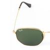 Ray-Ban Full Frame Round Polarized Sunglasses Unisex Gold Edge Dark Green Lenses 51mm