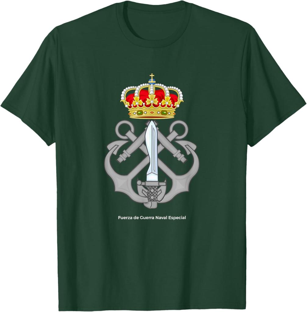 Emblema FGNE Ejrcito Espaol Fuerza Guerra Marine Especial TShirt Short Sleeve Casual Cotton Shirt