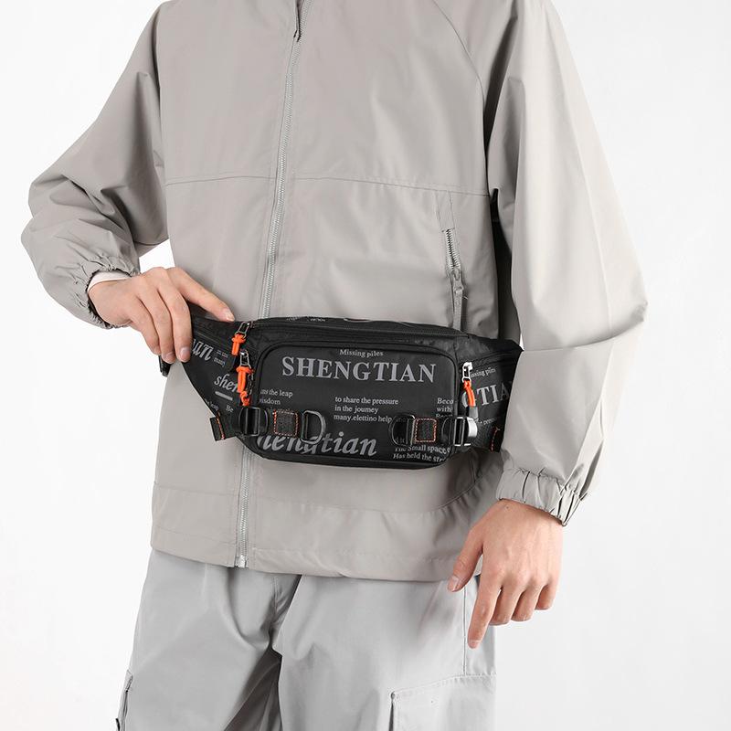 Men's and Women's Fashion Chest Bag Multifunctional Outdoor Street Leisure Shoulder Messenger Bag Nylon Joker Sports Cycling Pocket.