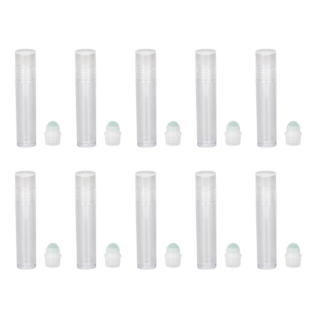 10pcs Flacon Roll-on 7ML Plastique Voyage Portable Vide Rechargeable Parfum Huile Essentielle Roller
