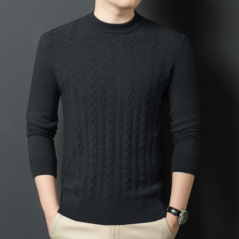 

Мужской джемпер жаккардовой вязки из шерсти и кашемира с круглым вырезом Fengxun 190