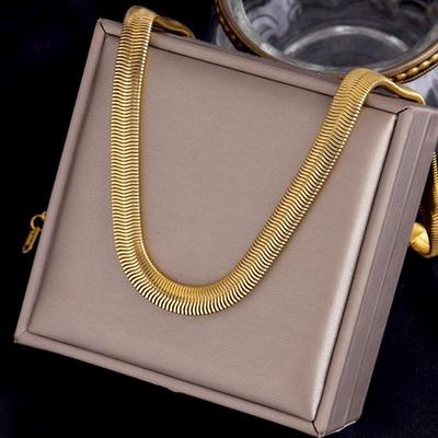 316L Stainless Steel Thick Snake Bone Necklace For Women Punk Hip Hop 2023 Trend Party Gift Fashion Collier