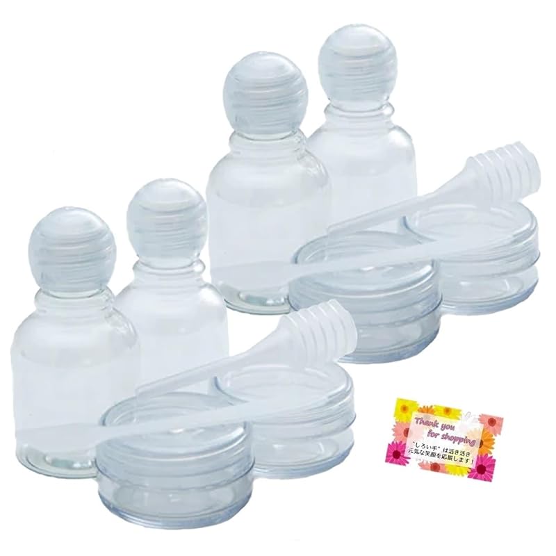 

[Make bulky cosmetics compact! ]Lotion container set For carrying around when traveling etc. For refilling hand creams and lotions container for cream