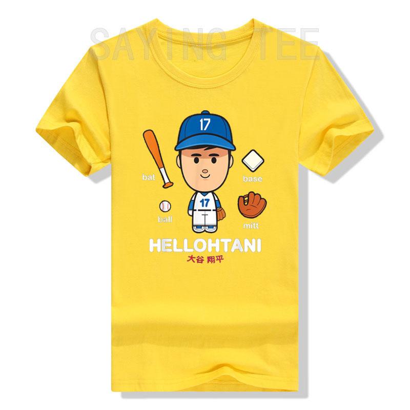 Shohei Ohtani Los Angeles Baseball HellOhtani MLBPA T-Shirt Cute Baseball Lover Graphic Tee Short Sleeve Top Lovely Novelty Gift