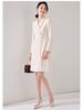 Aishangchen Mandarin Collar Long Sleeve A-line Dress with Frog Buttons