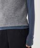 COVERNAT WOMAN Henley Neck Layered Long Sleeve Melange Gray