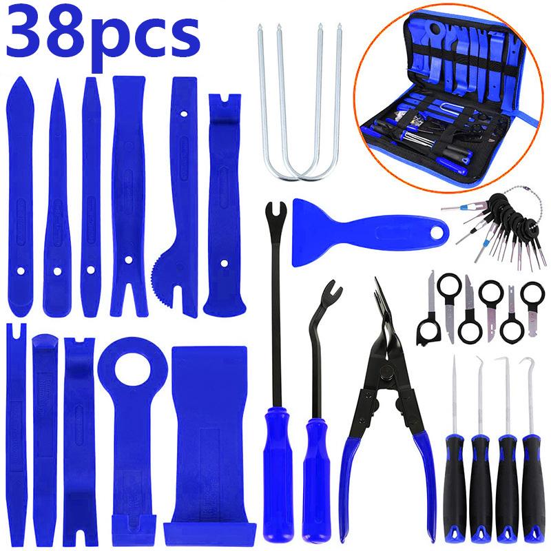 Kit Leva per Rimozione Modanature Portiera Auto Kit Ganci Auto Misura Mista Fissaggio Strumenti Modifica Audio Auto Rimozione Modanature Raggio Cruscotto Audio