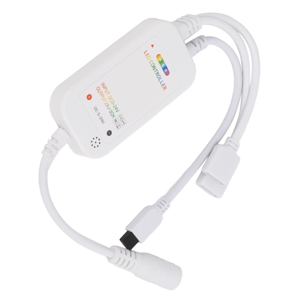 LED Strip Light Dimming Controller with RGB Remote Control Adjust Color Brightness for KTV Music