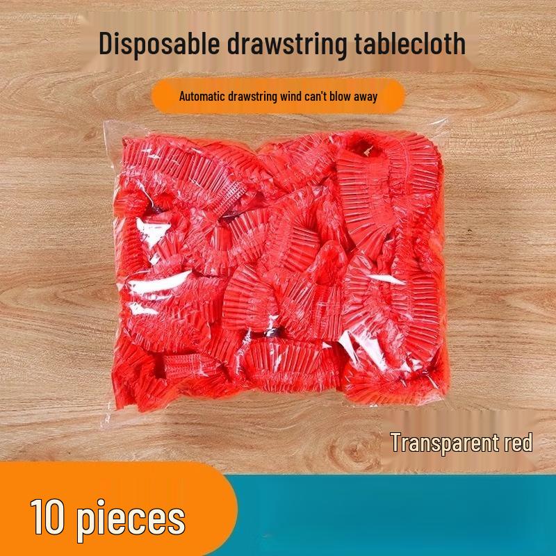 

ZISIZ Disposable Cloth Tablecloth with Drawstring