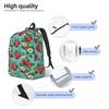 Beautiful Highly Stylized Strawberry With Flowers Pattern Backpack Hot Sale Daypack BookBag School Bag Shoulder Bags Men Women